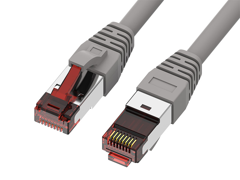 Stíněný S/FTP CAT.6A antibakteriální patch kabel